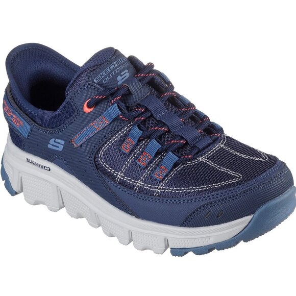 Skechers Summits at Synthetic Women's Navy/Coral Hiking Boots - US 9 - Picture 1 of 1